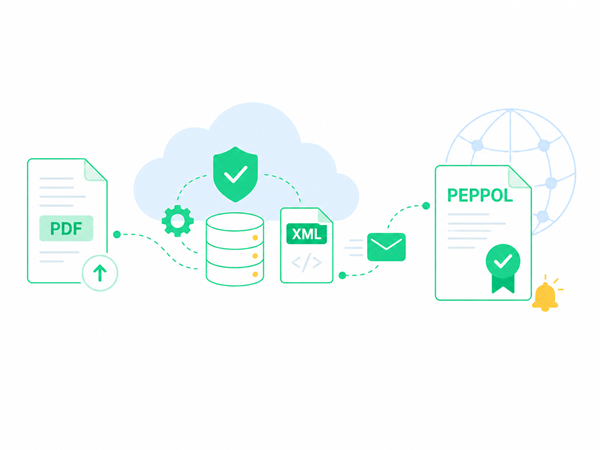 PDF2Peppol API workflow illustration